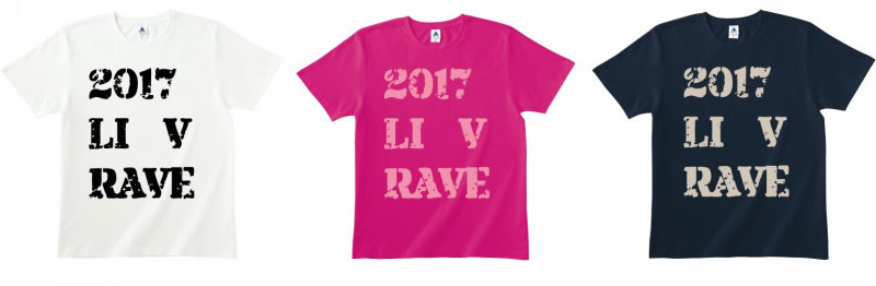 Li-V-RAVEグッズ 2017年Tシャツ